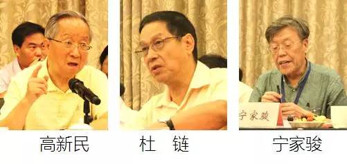 在中国智慧城市发展与评估指标体系建设专家研讨会上，中国互联网协会副理事长高新民、中国信息协会副会长杜链、国家信息中心电子政务专家委员会主任宁家骏发言