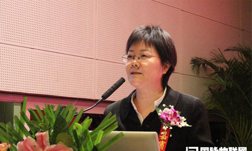 优胜客互联总经理、首席规划师郑爱军在现场发布《第四届（2014）中国智慧城市发展水平评估报告》